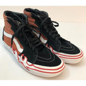 Vans Unisex-Adult Sk8 Hi Shoes Skate Flame Burnt Ochre Size 6 Men / 7.5 Women
